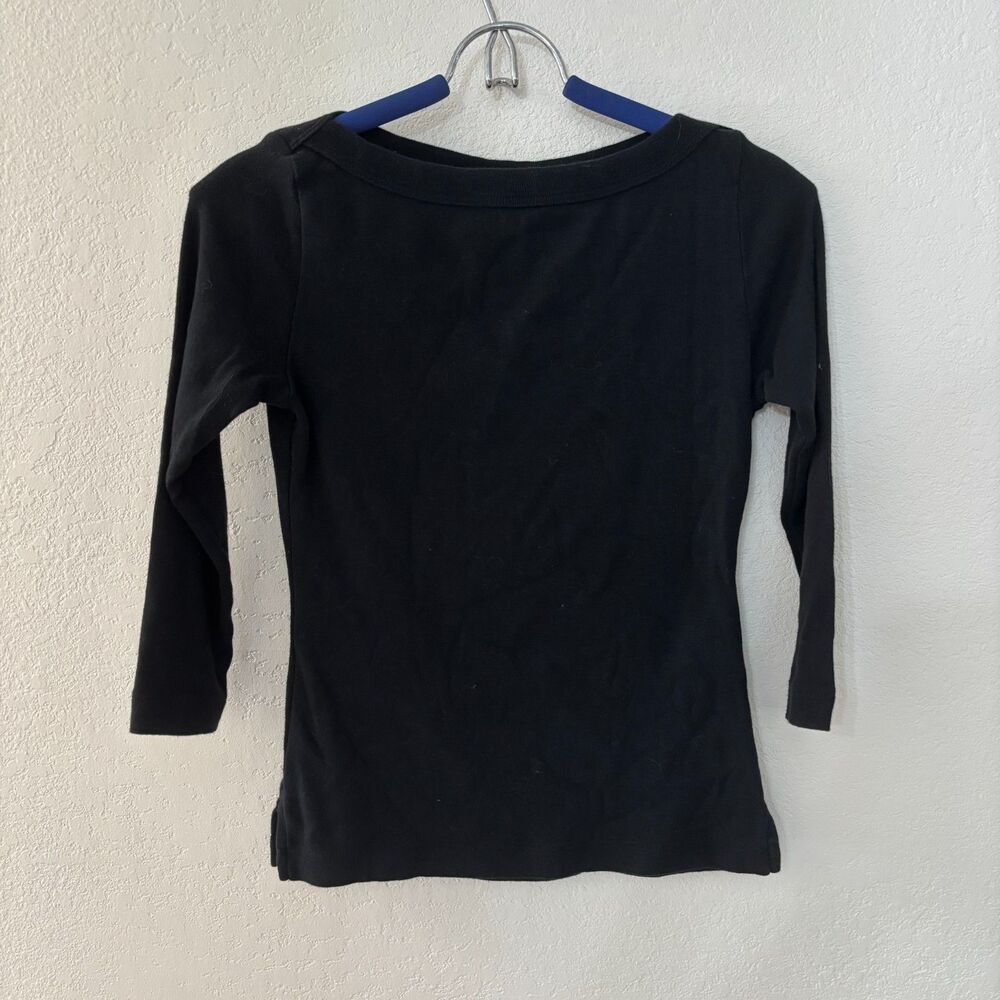 Moda Int'l Black Half Sleeve Shirt